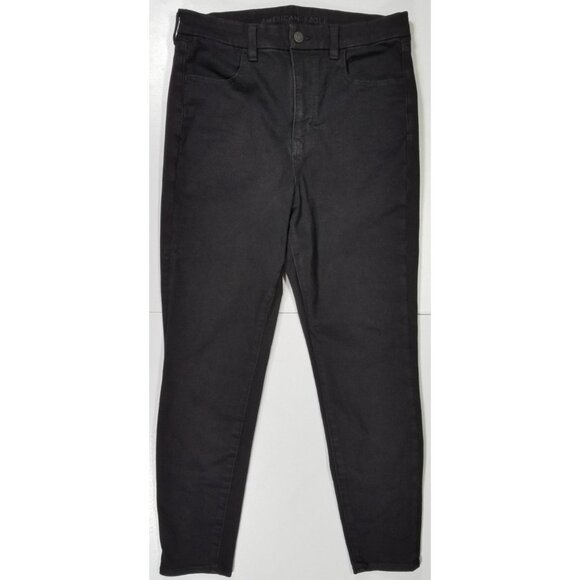 American Eagle The Dream Jean Black Stretch High Rise Jegging Women's 12 Regular - Picture 1 of 16